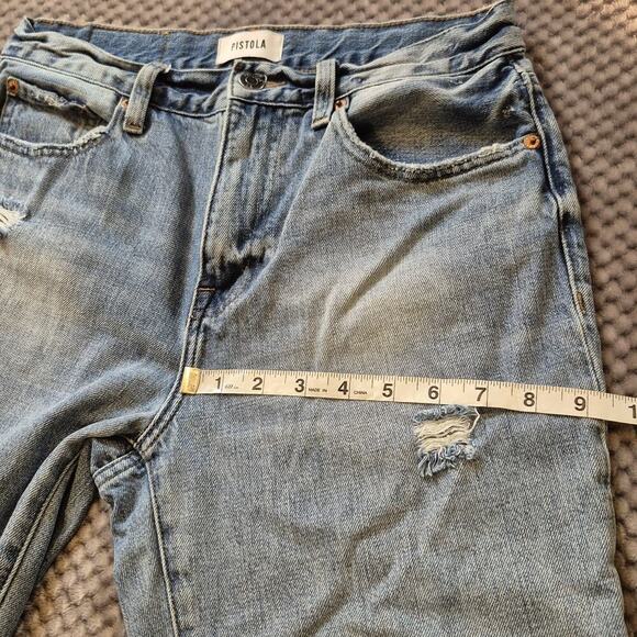 PISTOLA Presley High Rise Jeans 27 Blue Virginia Beach 90s Vintage Distressed - Picture 7 of 12